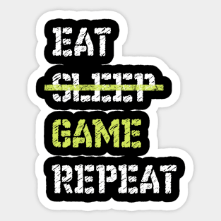 Eat Sleep Game Repeat Gamer Sticker